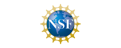 The letters NSF are superimposed on a globe, with sun rays surrounding it.